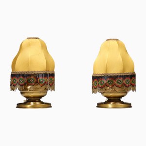 Italian Brass Table Lamps, 1960s, Set of 2