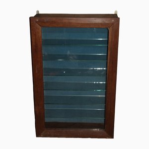 Wooden Display Cabinet with Glass Shelves