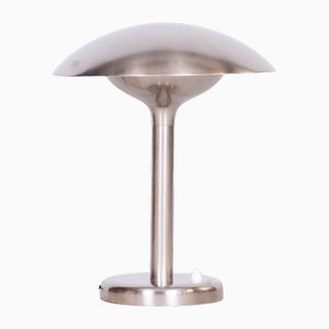 Lámpara de mesa Bauhaus checa de acero niquelado de František Anýž, años 20