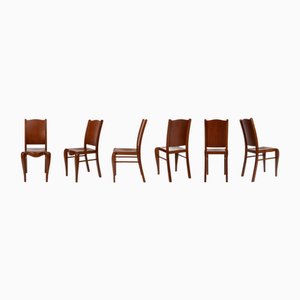 Placide of Wood Chairs by Philippe Starck for Driade, 1989, Set of 6