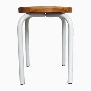 Metal and Wood Stool, 1960s-1970s