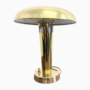 Art Deco Style Brass Table Lamp, 1970s-1980s