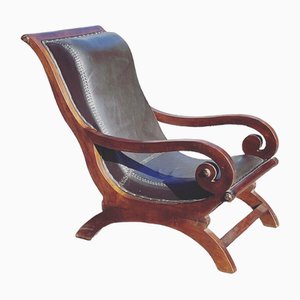 Fauteuil en Cuir Marron