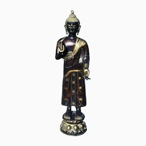 Buddha-Statue aus Bronze und Messing