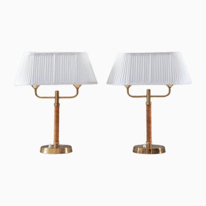 Mid-Century Modern Table Lamps attributed to Karlskrona Lampfabrik, 1950s, Set of 2