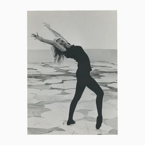 Brigitte Bardot Dancing, Black and White Photograph, 1960s