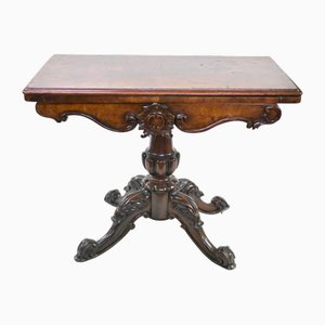 Victorian Card Table in Walnut, 1890s