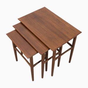 Dänische Teak Satztische, 3er Set