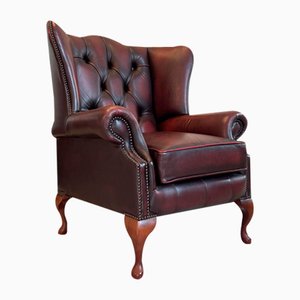 Poltrona Chesterfield Wingback in pelle