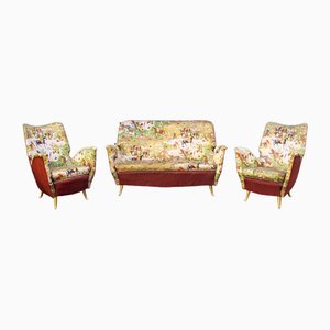 Sofa und Sessel von Ressico, Italien, 1950er, 3er Set