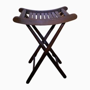 Wooden Folding Stool, 1980s