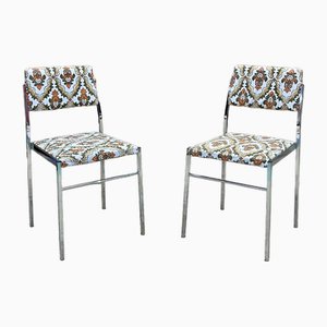 Chaises en Chrome, 1970s, Set de 2