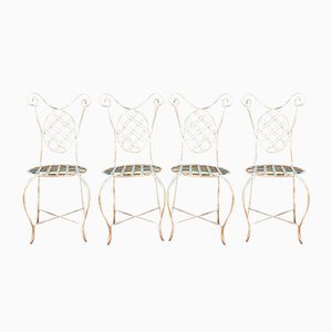 Provencal Armchairs in Wrought Iron, 1960s, Set of 4