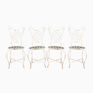 Provencal Armchairs in Wrought Iron, 1960s, Set of 4