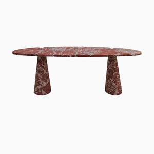Mid-Century Italian Console Table in Red Marble by Angelo Mangiarotti for Skipper, 1970s