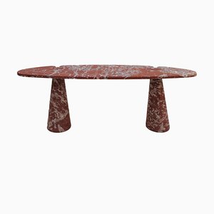 Table Console Mid-Century en Marbre Rouge par Angelo Mangiarotti pour Skipper, Italie, 1970s