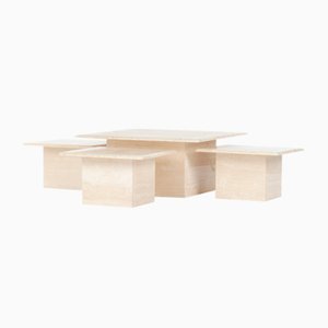 Marble Coffee Tables, 1980, Set of 4