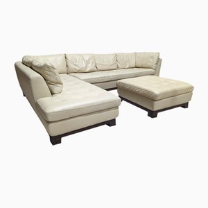 Selenite Modular Sofa and Footstool from Roche Bobois, Set of 3