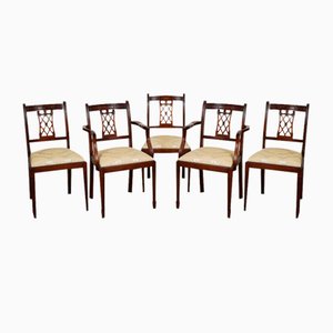 Sillas de comedor de tapicería crema de Bevan Funnell, años 70. Juego de 5