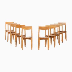 Grain De Cafe Chairs attributed to Pierre Gautier Delaye for Vergneres, 1960s, Set of 10