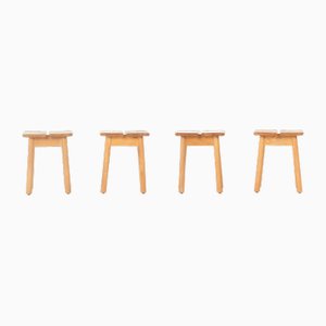Stools attributed to Pierre Gautier Delaye for Vergneres, 1960s, Set of 4