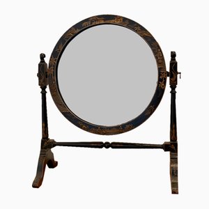 Vintage Lacquered Wooden Table Mirror, 1940s