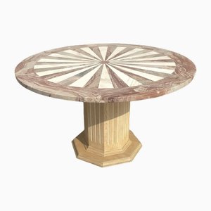 Round Dining Table with Marble Top