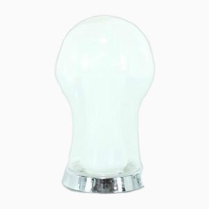 Mid-Century Murano Glass Lamp Bulb-Shaped with Chromed Base, Italy, 1960s
