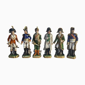 Ceramic Figures of Soldiers from Capodimonte, Set of 6