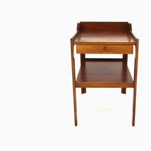 Scandinavian Mahogany Bedside Table, Sweden, 1950s