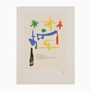 Joan Miro, The Stars, Parler Seul, 1970, Lithographie sur Papier Rivoli