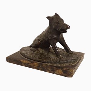 Kleines Wildschwein aus Bronze, 19. Jh.