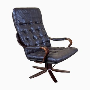 Fauteuil Moderne en Cuir, Danemark, 1970s