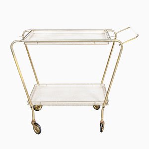 Italian Mid-Century Brass and Metal Serving Trolley, 1950s