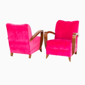 Art Deco Armchair Couple, 1940s, Set of 2