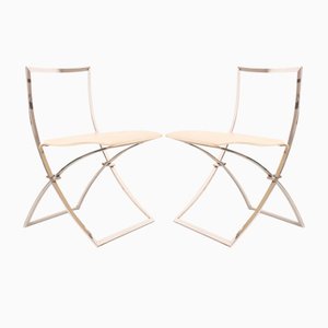 Luisa Folding Chairs by Marcello Cuneo for Mobel, 1970s, Set of 2