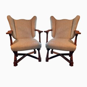 Beige Armchairs attributed to Theo Ruth, 1950s, Set of 2