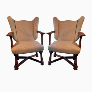 Fauteuils Beiges attribués à Theo Ruth, 1950s, Set de 2