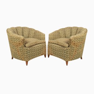 Conchiglia Armchairs in the style of Giò Ponti, 1950s, Set of 2