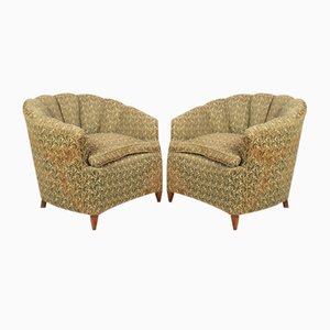 Set of Conchiglia Armchairs in the style of Giò Ponti, 1950s