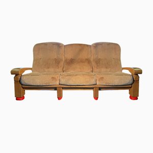 Vintage 3-Sitzer Sofa aus Eiche