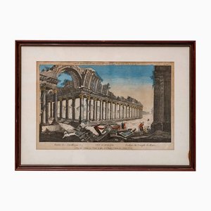 J. Chereau, Las Ruinas de Cartago, Restos del Templo de Marte, siglo XVIII, Aguafuerte