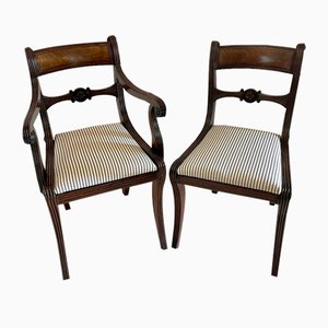 Antique Regency Mahogany Dining Chairs, 1830, Set of 8