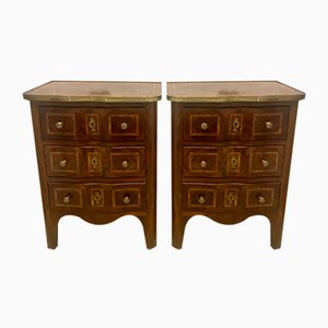 Tables de Chevet Victorienne Antique en Kingwood, France, 1880, Set de 2