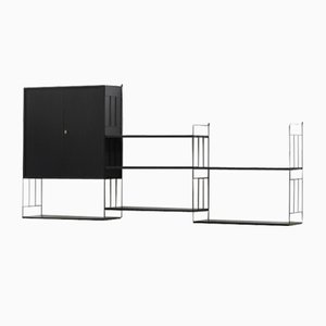 German 3-Bay Shelving System in Black by WHB, 1960s