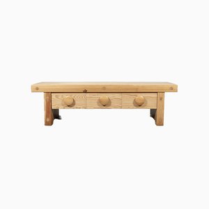 Pine Bench with Drawers by Ruben Ward for Fröseke, 1970s