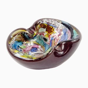 Cendrier en Verre Murano Tutti Frutti attribué à Dino Martens pour Aureliano Toso, Italie, 1950s