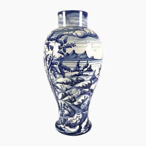 Blue & White Ceramic Vase, 1976