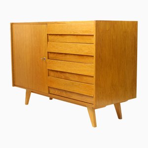 Modell U 460 Sideboard aus Eiche von Jiří Jiroutek für Interier Praha, 1960er, 3er Set