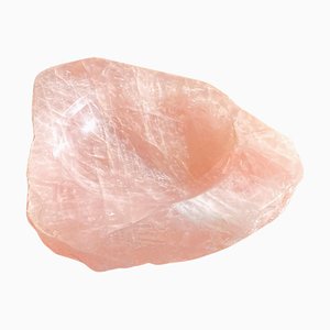 Posacenere in cristallo di rocca color rosa